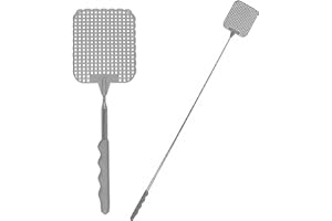 HIBUY Fliegenklatsche Direct-Hit-72 - ausziehbare & extra Lange Teleskop-Fliegenklatsche - Farbe Grau