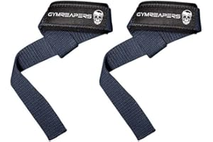 Gymreapers Lifting Wrist Straps for Weightlifting, Bodybuilding, Powerlifting, Strength Training, Deadlifts - Padded Neoprene with 18” Cotton