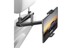 JOYROOM Car Tablet Holder [Stabilising Triangle Structure] iPad Holder for Car with Double Linkage Foldable Arm iPad Car Holder Back Seat for Kids for iPad/Switch/Phone 4.7-13" Screen Devices