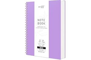 RETTACY A4 Spiralny Blanko Notatnik, Zszywany Szkicownik 300 Stron/150 Arkuszy do Rysowania, 120gsm, Twarda Okładka z PVC, do Pisania dla Kobiet i Mężczyzn, do Szkoły, 21,5 x 27,9cm - Fioletowy