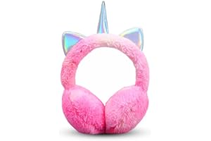 Jagowa Unicorn Earmuffs - Warm Fuzzy Earmuffs for Ladies, Children, Girls & Adults