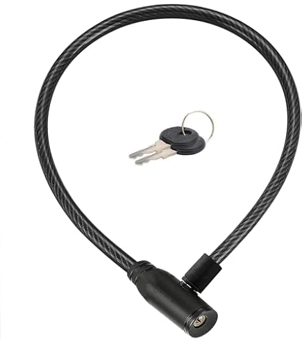 Antivol à Câble ABUS 4408K – Câble Acier Gainé 65 Cm, Niveau Sécurité 2, 2 Clés Incluses, Pour Vélos, Accessoires - 2