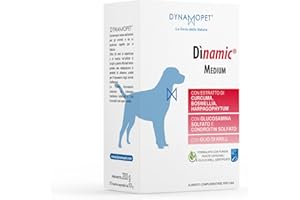 DYNAMOPET | Integratore Articolazioni Cane Gatto Dìnamic Medium - Alimento Complementare per il Benessere Articolare e Mobilità di Cani e Gatti con Glucosamina Condroitina Artiglio del Diavolo
