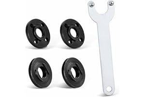 ZBSSNY 4 Stück 125mm Winkelschleifer Zubehör, Universal Winkelschleifer Schlüssel Set mit Flex Schlüssel, Stirnlochschlüssel Flanschschlüssel für 125mm Winkelschleifer