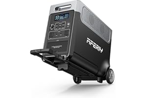 AFERIY 3600W Solargenerator, 3840Wh LiFePO4 Tragbare Powerstation mit USV, 3x230V AC Ausgang 3600W (7200W Peak), Stormerzeuger 2200W Schnelles Stromspeicher Aufladen für Reise, Outdoor-Camping