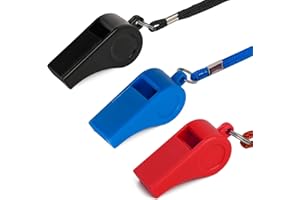 SAVITA 3 Szt. Plastikowe Gwizdki ze Smycza, Gwizdek Sportowy Podczas Treningu Survival Emergency Sport dla Trenera Nauczyciela Szkolenie Psów