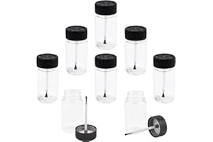CRAFFANCY Transparente Lack-Ausbesserungsflaschen, 8 Stück Ausbesserungs-Kunststoffflasche mit Pinsel und Mischen von Kugelfarbe Applikatorflasche für Autowand und Hobbymalerei -60ml