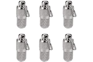 fanshiontide 6 Pcs Pet ID Tube Tags Barrel Tube Collars for Pet Metal ID Collar Tags for Dog Cat Address Name Label Tube Prevent Pet Lost