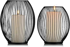 Sziqiqi Negro Portavelas de Columna Metal Candelabro de Hierro, Clásico Candelabro de Boda Creativo, Velas para Candelabros Adornos para la Cena con Velas y Decoración del Hogar