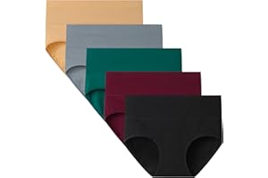 INNERSY Culotte Femme Coton Taille Haute Slip Élastique Shorty Confort sous-vêtement Doux Lot de 5