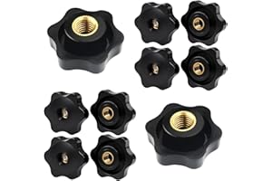 Flewdart - 10 botones de sujeción M6x32, tuerca estrella M6 y mariposa para muebles mecánicos y equipos electrónicos