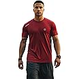 CHKOKKO Men Round Neck Regular Dry Fit Gym Active Wear Sports T-Shirt