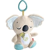 Fisher-Price Taşınabilir Uyku Yardımcısı Koala ses makinesi, Yenidoğanlar i&ccedil;in beyaz g&uuml;r&uuml;lt&uuml; ve m&uuml;zik sesi &ccedil;ıkaran yumuşak ve