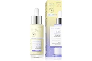 ‎EVELINE COSMETICS Eveline Cosmetics Face Therapy Professional Anti-Aging Serum Shot mit 0,2% Retinol für Gesicht, Hals & Dekolleté - Straffende & Feuchtigkeitsspendende Behandlung, 30ml