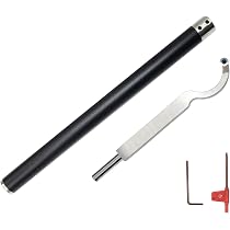 thumbnail image 2 of Swan Neck Hollower Tool Set - Carbide Tipped Wood Lathe Chisel With 12mm Round Cutter 2 of 14