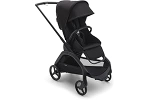Bugaboo Dragonfly Carrito Urbano, Silla de Paseo Ligera y Compacta, Plegable con Una Sola Mano en cualquier Posición, Suspensión Completa, Cesta Inferior XL, Chasis Negro y Capota Midnight Black