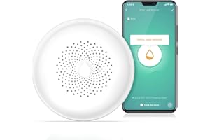 ANDYSSEY Smart Wassermelder für HomeKit - Wassersensor mit Tuya APP Wasserleck-Sensor Wasser Alarm für Küche, Badezimmer, Keller
