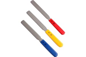 Holmer Bass Guitar Nut Files Double Edge Nut Slotting Files Set Fret Crowning Files Luthier Tools for P Bass Jazz Bass Guitar Set of 3Pcs.