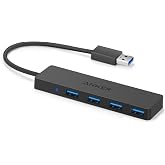 Anker 4 Port, Ultra Slim USB 3.0 Veri Aktarım Hub &Ccedil;oklayıcı, 5Gbps Y&uuml;ksek Hızlı Veri Transferi, 40 cm Kablo, Siyah - A7516