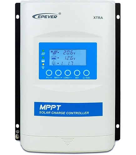 ECO-WORTHY 40A MPPT Solar Charge Controller 12V/24V DC Input & Digital OLED Display & Temperature Sensor & Negative Earth, 99% Charging Efficiency Solar Controller for Lithium, Sealed & Wet Battery