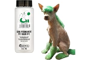 Opawz Semi-Permanente Tinte para el Pelo de Perro, Pigmentos de Grado Alimenticio, Tinte para el Pelo de Mascotas para Perros, Gatos y Todas Las Mascotas Que Pueden Bañarse (Kelly Verde)