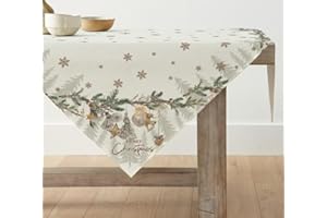 Artoid Mode Drzewa Kula Merry Christmas Boże Narodzenie obrus, bielizna stołowa zimowa kuchnia stół dekoracja wewnątrz święta impreza dekor 100x100 cm