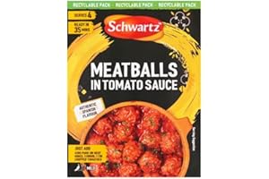 Schwartz Herb and Spices Vegetarian No Artificial Colours Preservatives | FabFinds (5 g (Pack of 6), Meatballs in Tomato Sauce 30g)