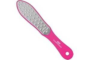 T-TEX SRL 2Easy - Lima Piedi Pro in Acciaio Inox, Lima Professionale a doppia texture fronte/retro - Impugnatura ergonomica - ideale per callosità e ispessimenti (Rosa)