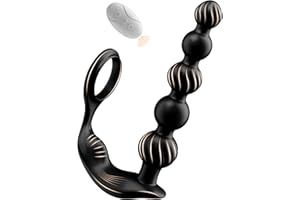 Sex Spielzeug für die Männer, Anal Plug Prostata Massagegerät Buttplug Penisring mit 10 Vibrierenden Modi, Prostata Stimulati