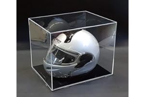 Cavinato acrylics - Teca - vetrina per Casco Auto/Moto in plexiglass con Base Nera