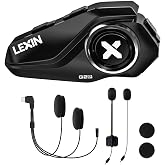 LEXIN G2P Bluetooth Intercom Motorcycle Helmet, 4 Replaceable Covers | DSP/CVC Noise Reduction, Universal Pairing, 6-Way Comm