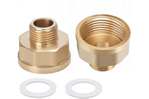 PROFIWOAB Lot de 2 Rallonges de Réduction 1/2" Extérieur x 1" Intérieur en Laiton, Réducteur 1" à 1/2"