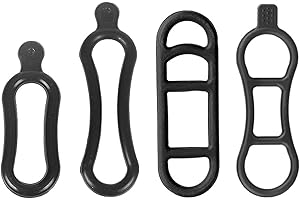 WOLMIK 4 Pcs Bicycle Light Silicone Straps, Bike Rubber Light Strap Replacement Bike Light Mount and Bike Flashlight Mount Band, Black Cycling Rubber Bands for Road Mountain Bike, Most Bicycle Light Sets