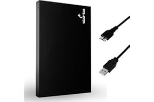 Storite Disco Duro Externo portátil de 120 GB con Unidad de Almacenamiento de Respaldo Externo USB 3.0 Adecuado para PC, Mac, Windows, Juegos, computadora portátil y de Escritorio (Negro)