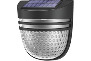 OBERSTER Lampes Solaires pour Clôture, Lampes Solaires Murales IP65 étanches avec 2 Modes pour Jardin, Clôture, Cour, Patio, Allée, Gris (1Pack)