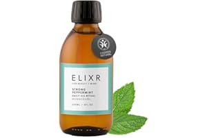 ‎ELIXR ELIXR Mouth Pulling Oil | From The Lion Cave | Ayurvedic Mouthwash Nourishes Naturally | Certified Natural Cosmetics from Germany (200 ml, Strong Peppermint)
