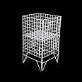 Black Collapsible Round Dump Bin Display Basket Retail Store Fixture 15