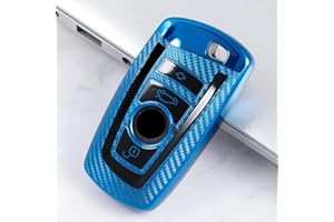ontto Guscio Cover per Chiave Telecomando Auto Adatto per BMW BMW Serie 1 2 3 4 5 6 7 F10 F20 F25 F30 X3 X4 M5 M6 3GT 5GT Coprichiave in TPU Custodia Protettivo Portachiavi 4 Tasti-Blu B