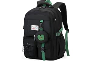 FRONET Sac à dos d'écolier pour adolescent, fille, garçon, cartable, sac à dos d'école, sac à dos décontracté, grand sac à dos pour femme, sac d'école, sac à dos pour femme, 9, 10, 11, 12, 13, 15 ans, 2, 3