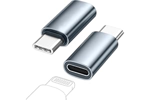 ASIRYVA 2pack Lightning To USB C Adapter, iPhone to USB C Adapter Support Fast Charging for iPhone 15 Pro Max Plus, iPad Air, Samsung, Support Data Transfer&Type C Charger Connector Cable, Grey