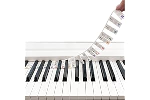 WLLHYF Klavier Noten Aufleger für Anfänger 88 Tasten Silikon Abnehmbar Kein Aufkleben Klaviertastatur Notenetiketten Klavier Zubehör