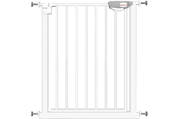 UBRAVOO Barrière pour Chiens, Hauteur 100CM Barrière de Sécurité de Porte pour Enfant 76-84 cm de Large Fermeture Automatique Triple Verrouillage Ouvert Garder la Barrière d'Escalier