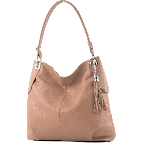 Modamoda De T159 Italian Leather Shoulder Bag - Sporty Crossbody Bag With Multiple Compartments