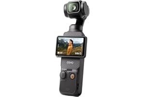 DJI Osmo Pocket 3, Fotocamera per Vlog con CMOS da 1'', 4K/120fps, Stabilizzazione a 3 Assi, Messa a Fuoco Rapida, Tracciamento di Volti/Oggetti, Touchscreen Ruotabile da 2", per Fotografia, Youtube