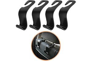 GRIZEF Car Headrest Hook,Auto Seat Headrest Hangers Portable Organizer Holder Hooks,Car Seat Back Hook, Car SUV Back Seat Headrest Hanger Storage Hooks,Hang Purse and Grocery Shopping Bag (4Pack)