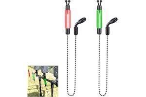 COWANIEE 2 PCS Bite Indicators for Carp Fishing, Bobbins Carp Fishing, Bite Alarm Bobbins for Night Fishing Carp Accessories