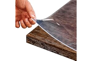 ‎ERTEX Ertex Tischfolie transparent 2,2mm mit abgeschrägter Kante/Tischschutz transparent versch. Größen und Wunschmaß/Tisch Schutzfolie transparent/Folie für Tisch aus PVC 40 x 110cm