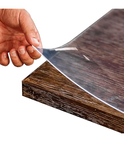 diconfa Tischfolie klar 4mm Kante 45° - 31 bis 40cm x 111 bis 120cm | MAßE individuell EINGEBEN - Transparente Tischdecke Folie durchsichtig Tischfolie - Lebensmittelkontakt