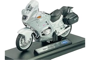 DROMADER Welly BMW R1100RT R1100 RT srebrny z cokołem 1:18 1/18 metalowy model motocyklowy, nowy w pudełku