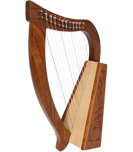 15/19 String Lyre Harp Mahogany Solid Wood String Instrument, met draagtas/Tuning Key/Reserve 15/19 String Lyre Harp Mahogany Solid Wood String Instrument, met draagtas/Tuning Key/Reserve